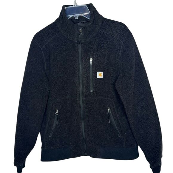 Carhartt Women’s Black Fleece Full Zip Jacketet. Size Medium. - Picture 1 of 10